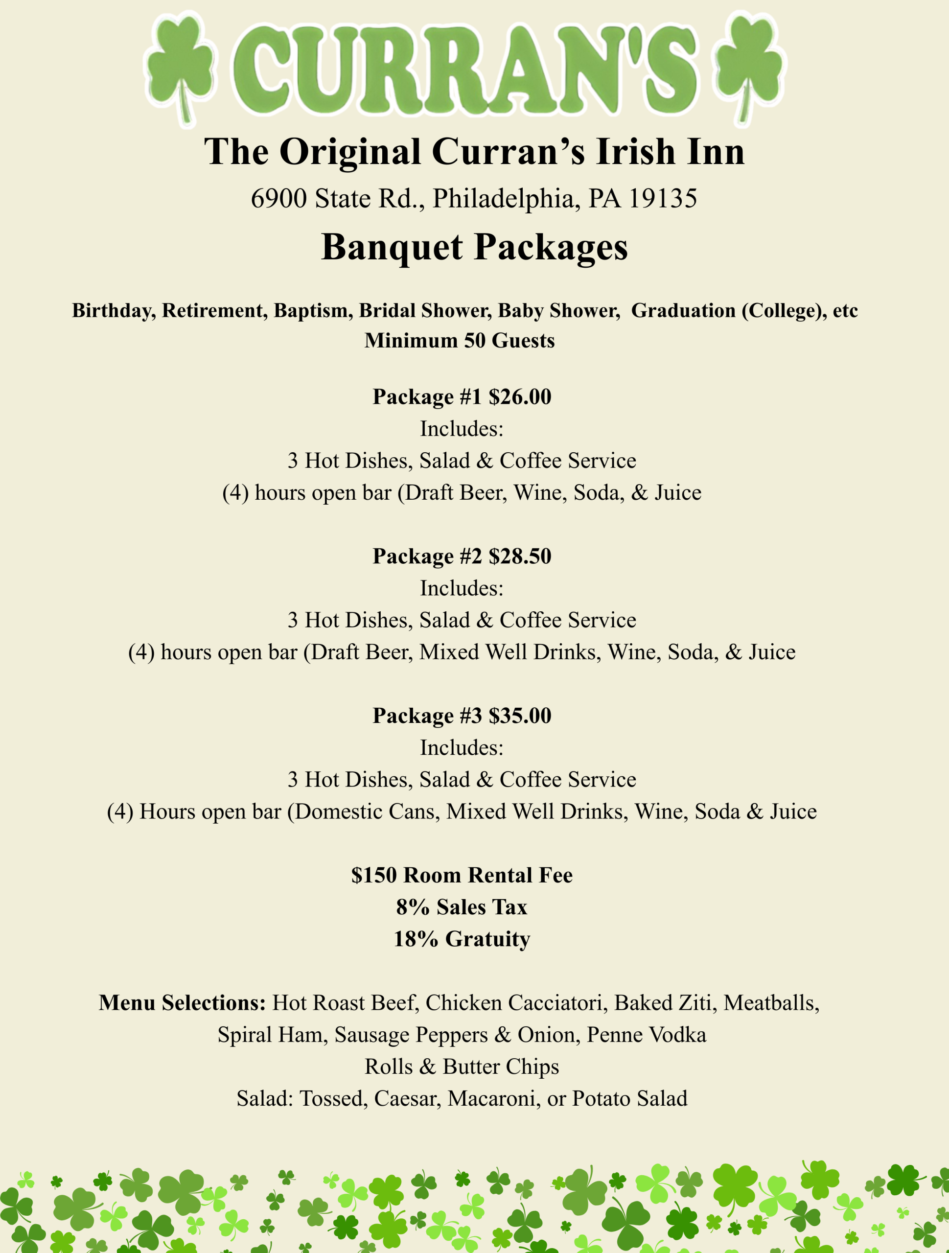 Currans Party Packages v4 pg1