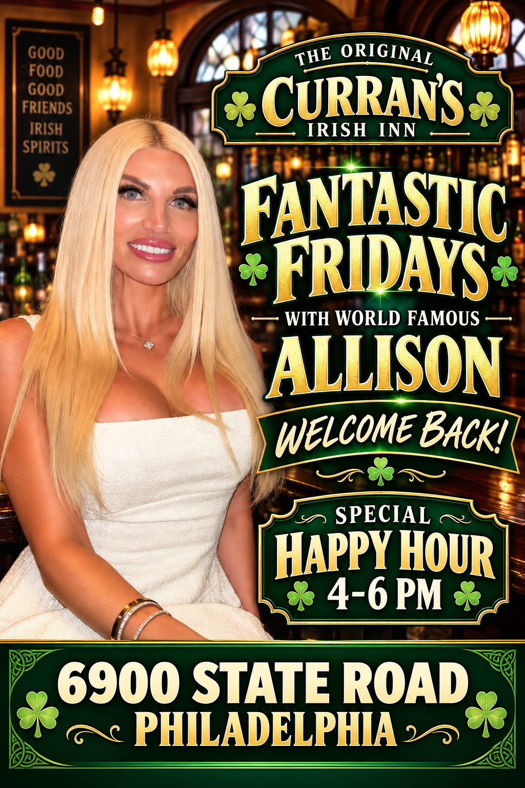 Glamorous Fantastic Fridays at Curran’s Irish Inn
