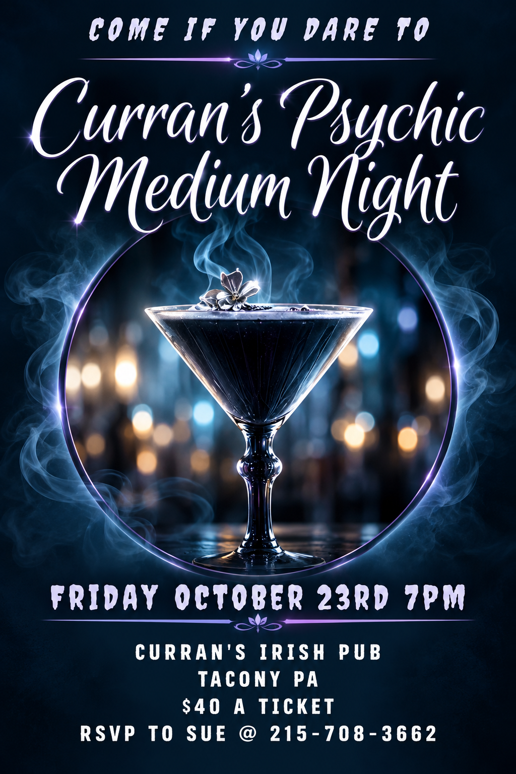 Mystical Psychic Medium Night Poster